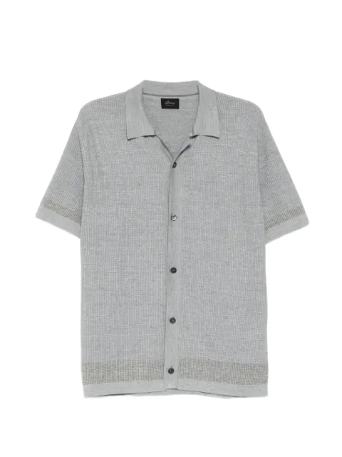 Brioni waffle-knit short-sleeve shirt Grey UMIH0LLPDDK015445512