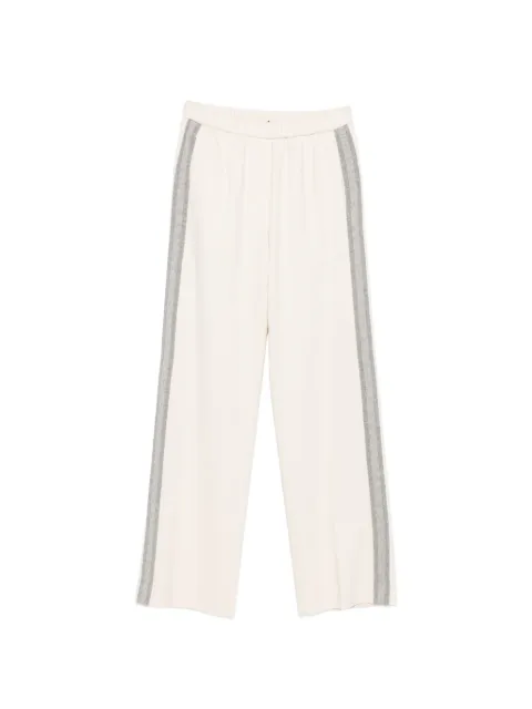 Peserico side-stripe track pants Neutrals A04864J0B5033