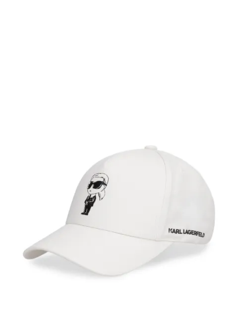Karl Lagerfeld graphic-print cotton baseball cap Neutrals 805613563128