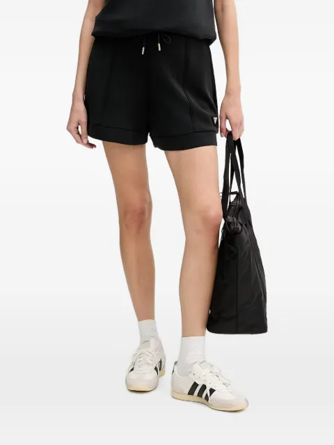 GUESS USA logo-plaque drawstring shorts Black V6YD05K4316
