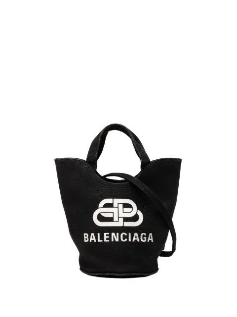 Balenciaga Pre-Owned 2020 Canvas Wave Tote XS satchel Black X7J1LI8IKC856MJM