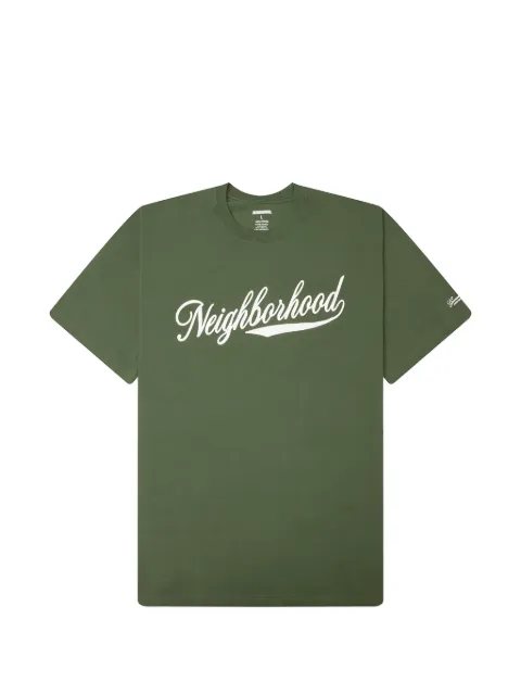 Neighborhood logo-print T-shirt Green 252PCNHST02OLD