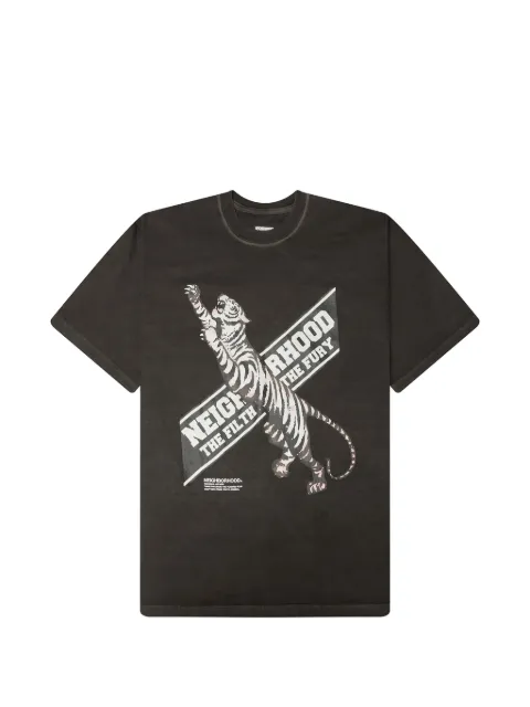 Neighborhood tiger-print T-shirt Black 252PCNHST17BLK