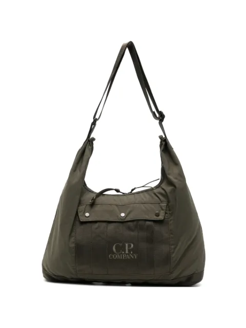C.P. Company logo-embroidered panelled tote bag Green 21CMAC040A005349M683