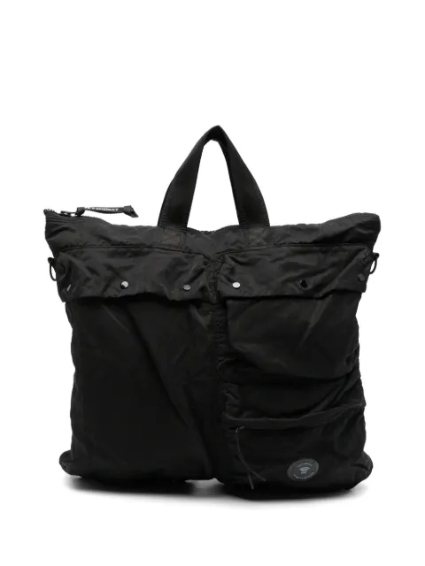 C.P. Company Lens-detail multi-pocket tote bag Black 21CMAC127A005269G999