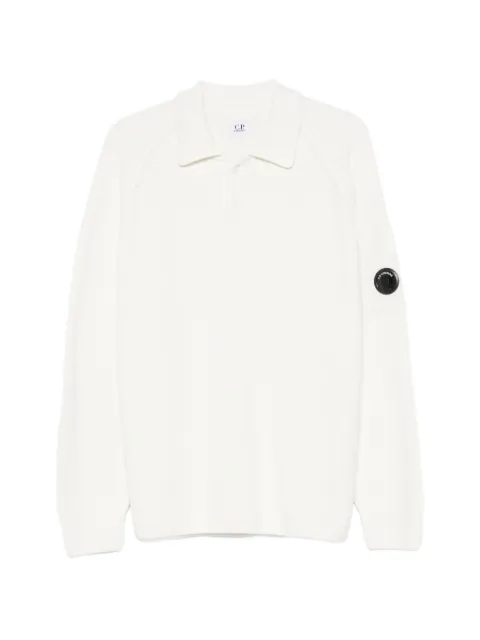 C.P. Company ribbed-knit polo shirt White 21CMKN198A005558G103