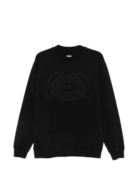 C.P. Company logo-embroidered sweatshirt Black 21CMSS174A006453O