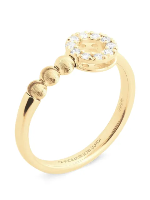 Officina Bernardi Empire S diamond ring Gold EMPIRESANELLOINOROGIALLO18KTEDIAMANTIBIANCHI