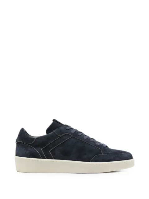Canali panelled lace-up suede sneakers Blue 491227RB01348