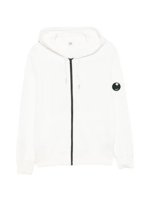 C.P. Company Lens-detail zip-up hoodie White 20CMSS081A002246G103
