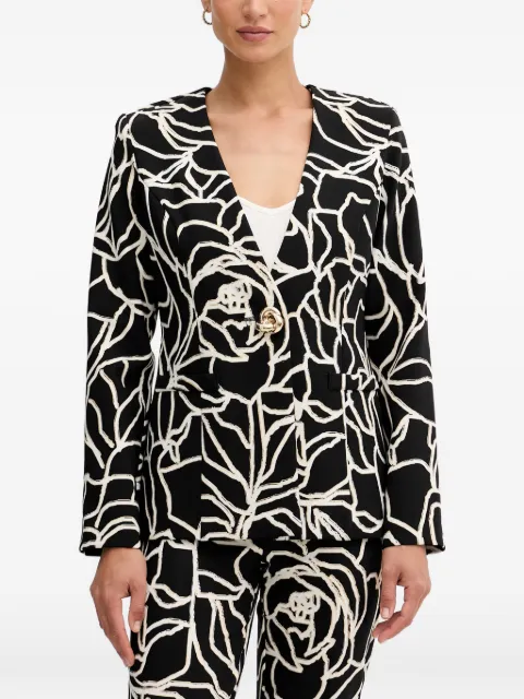 Joseph Ribkoff abstract-print single-breasted blazer Black 253781
