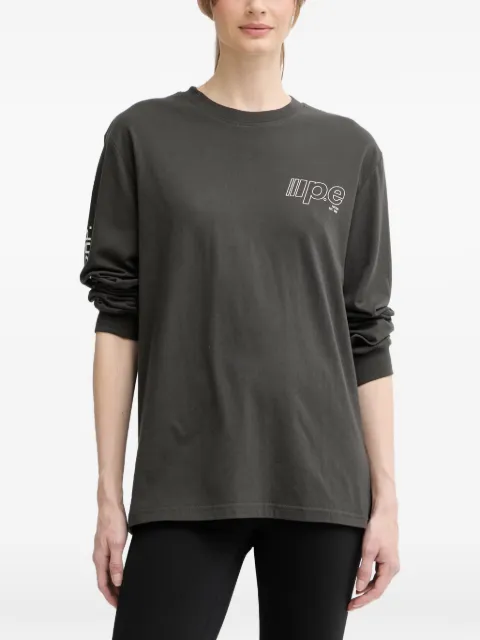 P.E Nation logo-print long-sleeve T-shirt Grey 262L124