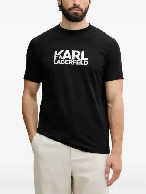 Karl Lagerfeld logo-print cotton T-shirt Black 755780500235
