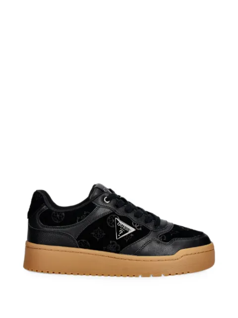 GUESS USA monogram-print panelled sneakers Black FLTM17ELE12