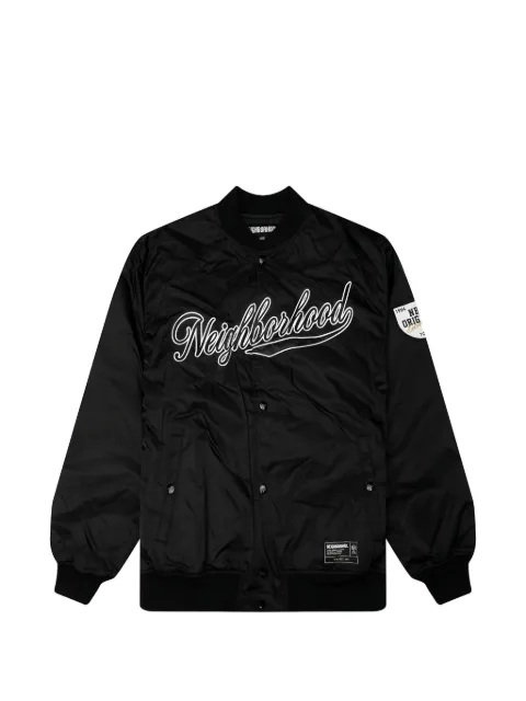 Neighborhood logo-embroidered patch-detail jacket Black 252TSNHJKM04BLK