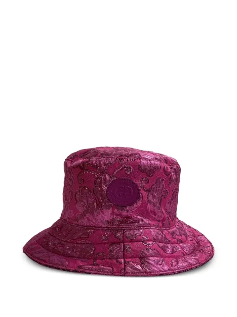Gucci Pre-Owned Lamé GG Monogram reversible bucket hat Pink GILTPUUSAC740680W
