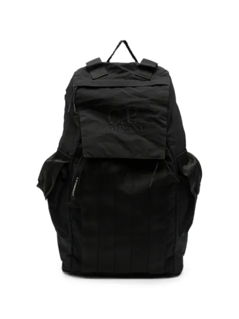 C.P. Company logo-embroidered backpack Black 21CMAC133A005349M999