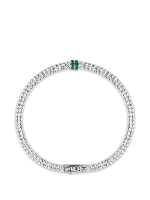 Officina Bernardi Enigma S emerald and diamond bracelet Silver ENIGMASBRACCIALEINOROBIANCO18KTESMERALDI