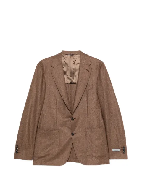 Canali single-breasted notched-lapels blazer Brown 24275CU06189