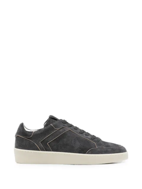 Canali panelled lace-up suede sneakers Grey 491227RB01348
