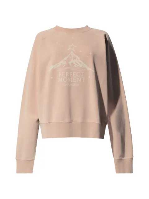 Perfect Moment logo cotton sweatshirt Neutrals W3001368