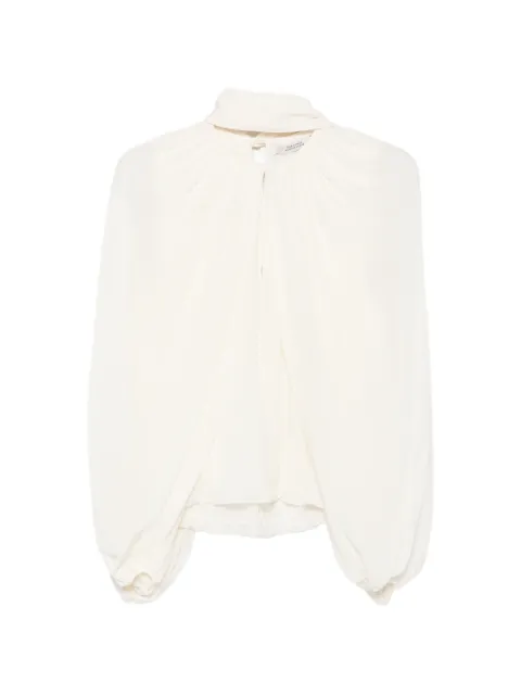 Dorothee Schumacher pussy-bow balloon-sleeve blouse White 549246