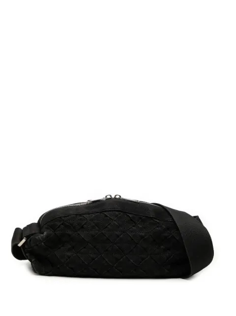 Bottega Veneta Pre-Owned 2012-2026 Canvas Intrecciato Webbing belt bag Black 9LPPVARQR74YB5P5