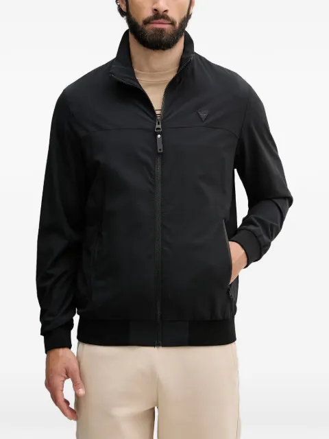 GUESS USA logo-patch zip-up jacket Black Z6YL05W3351