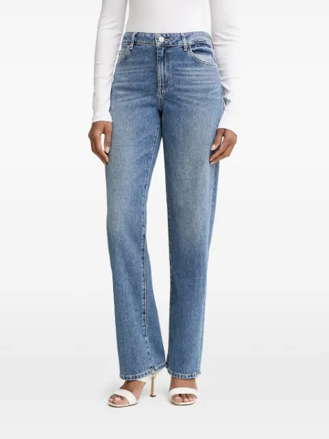 GUESS USA Gaia logo-patch straight-leg denim jeans Blue W6GA11D0842
