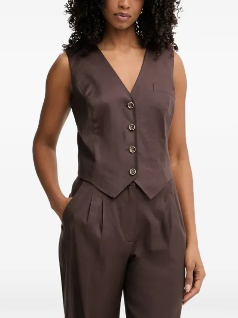 GUESS USA button-up waistcoat Brown W6GHAAW2839