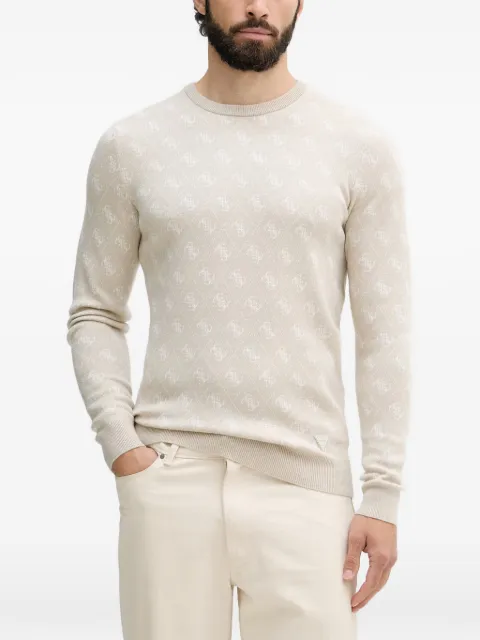 GUESS USA logo-jacquard sweater Neutrals M6YR11Z0916