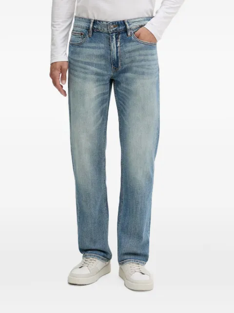 GUESS USA faded logo-patch jeans Blue M6GAR7D0866
