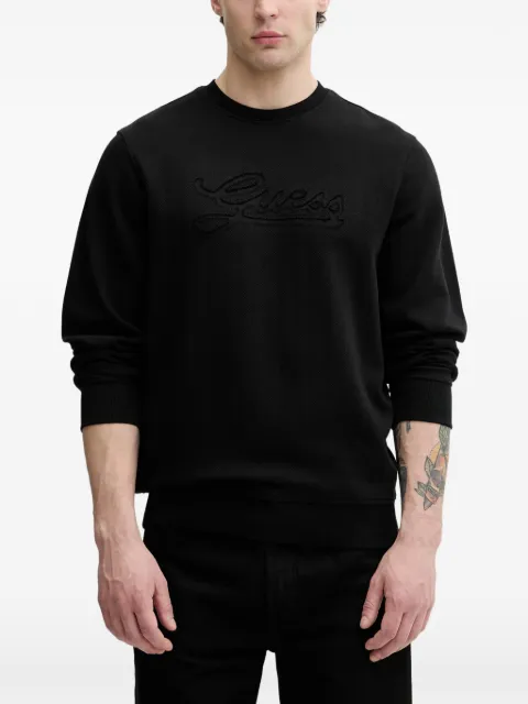 GUESS USA embroidered-logo sweatshirt Black M6GQ12K3014