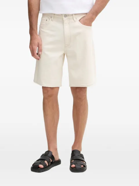 GUESS USA logo-patch denim shorts Neutrals M6GDVBD1097