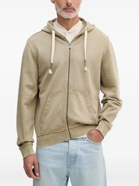 GUESS USA Imapct zip-up drawstring hoodie Neutrals M6GQ15K3019