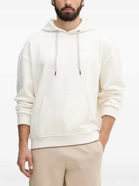 GUESS USA logo-embroidered drawstring hoodie Neutrals Z6YQ23K5012