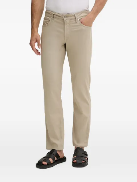 GUESS USA Angels logo-patch five-pocket trousers Neutrals M6GAN2W1698