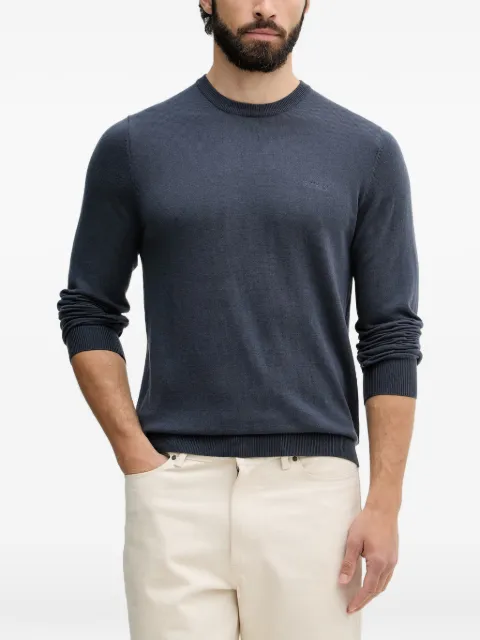 GUESS USA logo-embroidered crew-neck sweater Blue M6YR07Z0912