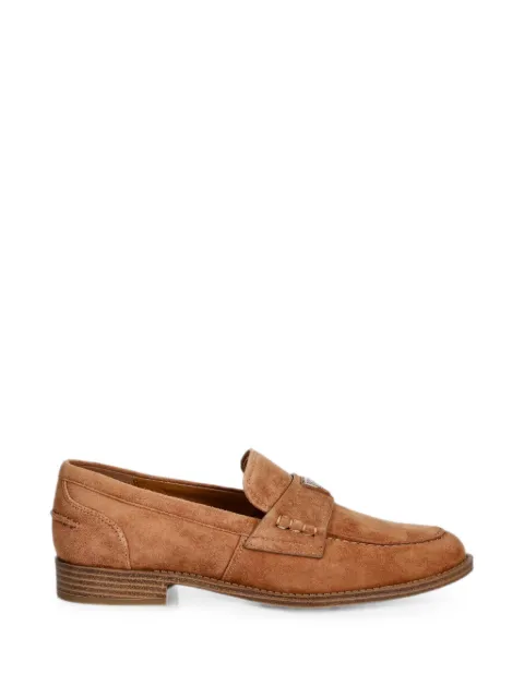 GUESS USA logo-plaque suede loafers Brown FLTBSOSUE14