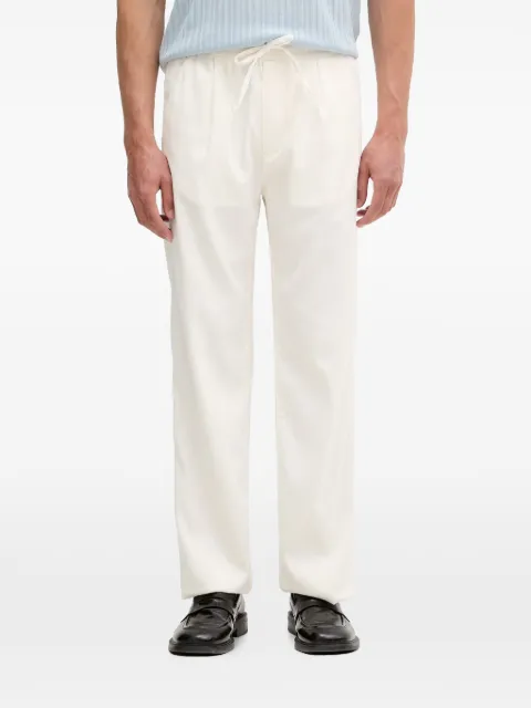 GUESS USA Paolo drawstring-waist pleated trousers White M6GB15W2024