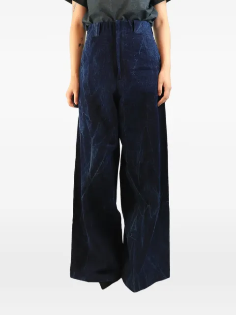 Raey acid-wash high-rise palazzo pants Blue BLUEACIDWASHHIGHRISETROUSERS