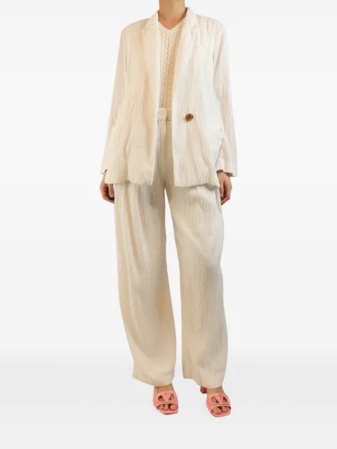 Victoria Beckham textured two-piece suit White WHITETEXTUREDTWOPIECESET
