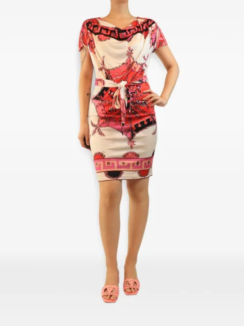 PUCCI Pre-Owned printed belted mini dress Neutrals PINKPRINTEDDRESSWITHBELT