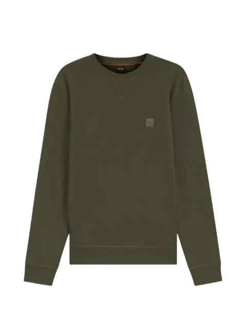 BOSS logo-patch sweatshirt Green 50509323