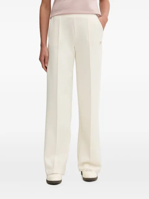 GUESS USA logo-plaque pintuck trousers Neutrals V6YB18K4315