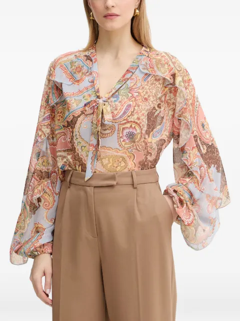 GUESS USA paisley-print blouse Orange W6PH0GWP691