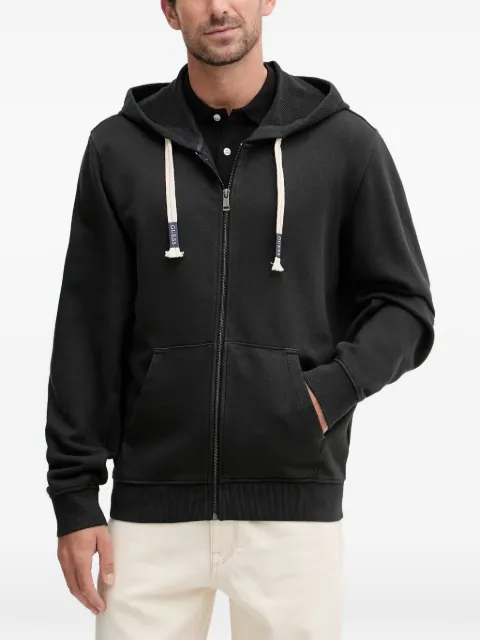 GUESS USA Impact zip-up drawstring hoodie Black M6GQ15K3019