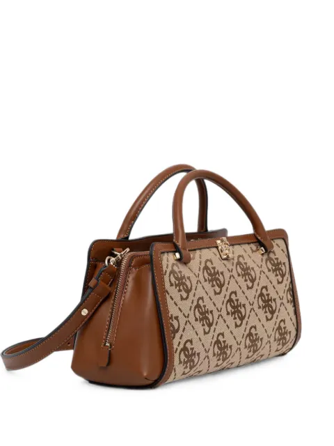 GUESS USA monogram-print logo-plaque shoulder bag Brown HWJG9755060