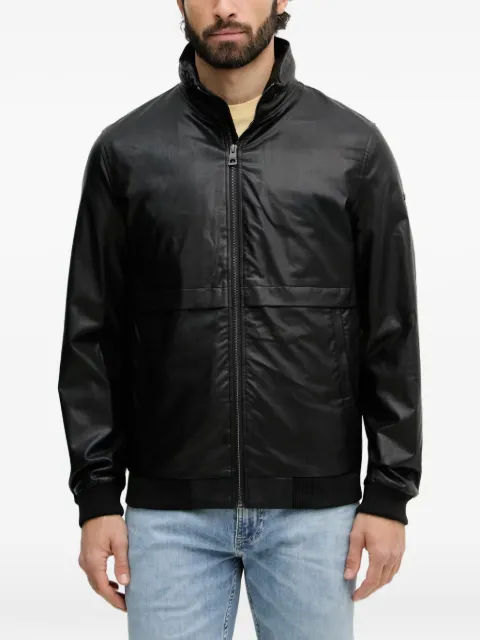 GUESS USA logo-plaque zip-up jacket Black M6GL07W1663