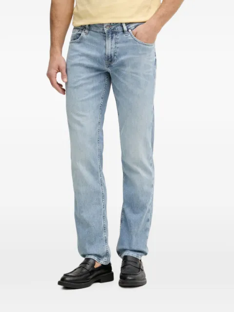 GUESS USA logo-patch straight-leg jeans Blue M6GAN2D0757